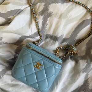 Chanel Blue Pearl Crush Vanity Crossbody Bag